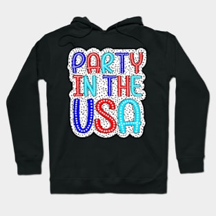 Party in the USA Fourth 4th of July Patriotic American Flag Hoodie